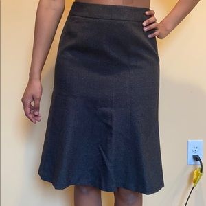 Charcoal grey midi skirt